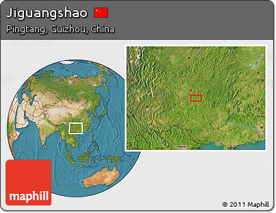 Satellite Location Map of Jiguangshao