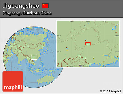 Savanna Style Location Map of Jiguangshao