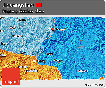 Political Panoramic Map of Jiguangshao