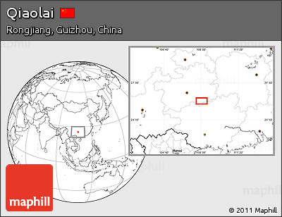 Blank Location Map of Qiaolai