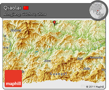 Physical Panoramic Map of Qiaolai