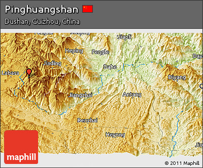 Physical Panoramic Map of Pinghuangshan