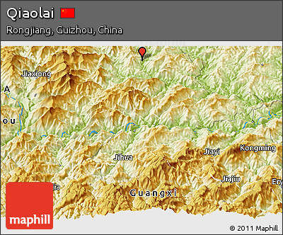 Physical Panoramic Map of Qiaolai