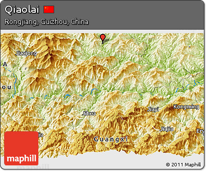Physical Panoramic Map of Qiaolai