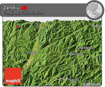 Satellite 3D Map of Zendiu