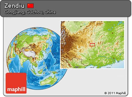 Physical Location Map of Zendiu