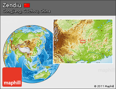 Physical Location Map of Zendiu