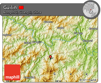 Physical Map of Guilin