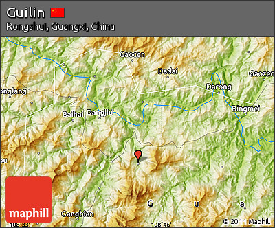Physical Map of Guilin