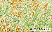 Physical Map of the area around 25° 51' 37" N, 108° 52' 30" E