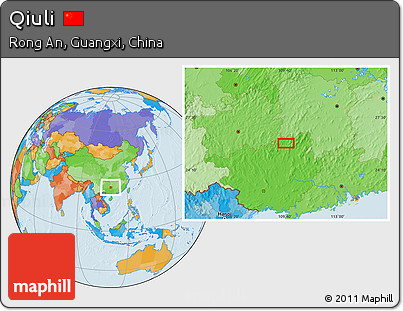 Political Location Map of Qiuli