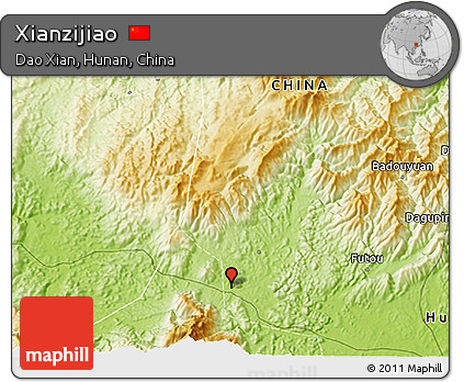 Physical 3D Map of Xianzijiao