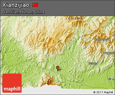 Physical 3D Map of Xianzijiao