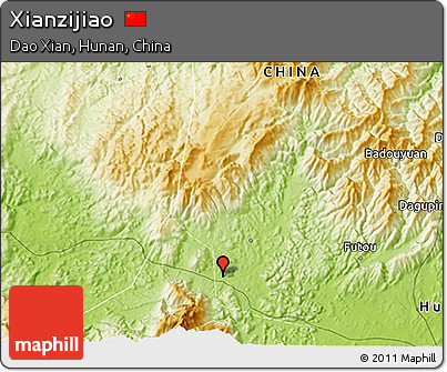 Physical 3D Map of Xianzijiao