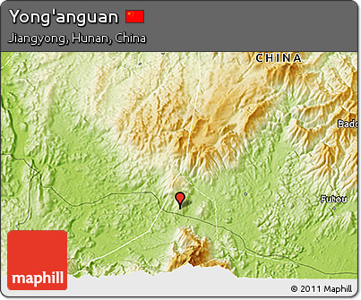 Physical 3D Map of Yong'anguan