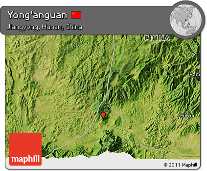 Satellite 3D Map of Yong'anguan