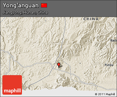 Shaded Relief 3D Map of Yong'anguan
