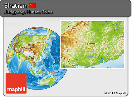 Physical Location Map of Shatian