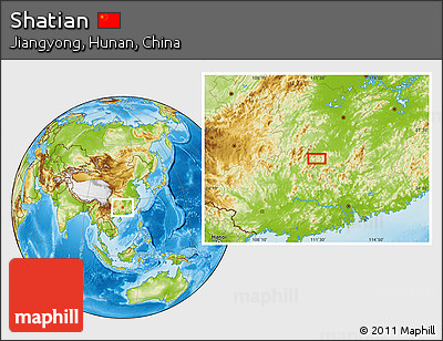 Physical Location Map of Shatian
