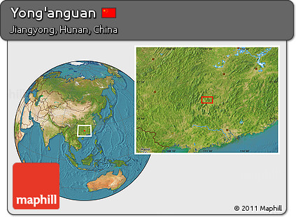 Satellite Location Map of Yong'anguan
