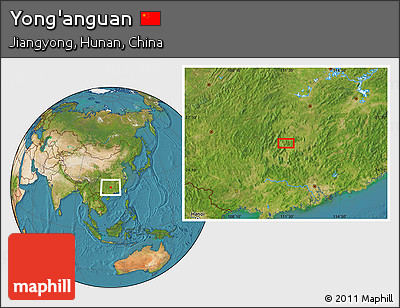Satellite Location Map of Yong'anguan