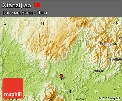 Physical Map of Xianzijiao