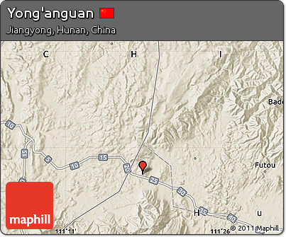 Shaded Relief Map of Yong'anguan