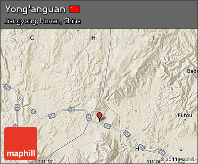 Shaded Relief Map of Yong'anguan
