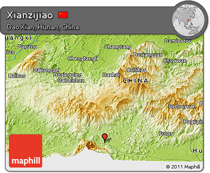 Physical Panoramic Map of Xianzijiao
