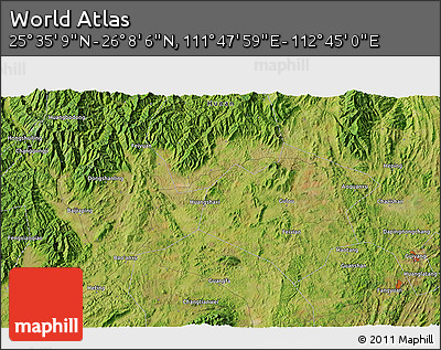 Satellite 3D Map of the Area around 25° 51' 37" N, 112° 16' 30" E