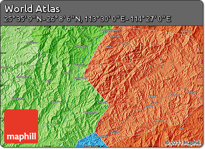 Political Map of the Area around 25° 51' 37" N, 113° 58' 29" E
