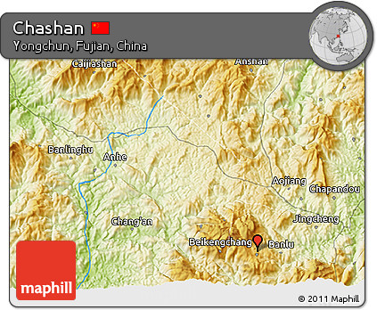 Physical 3D Map of Chashan