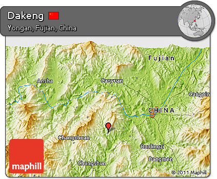 Physical 3D Map of Dakeng