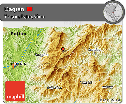 Physical 3D Map of Daqian