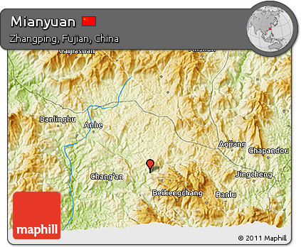 Physical 3D Map of Mianyuan