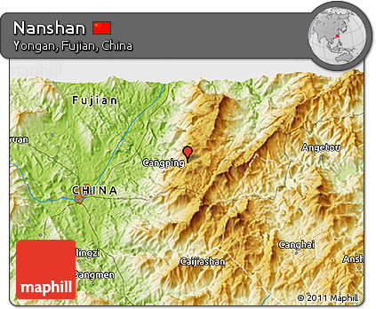 Physical 3D Map of Nanshan
