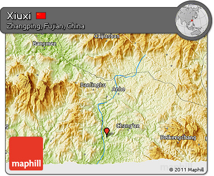 Physical 3D Map of Xiuxi