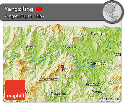 Physical 3D Map of Yangziling
