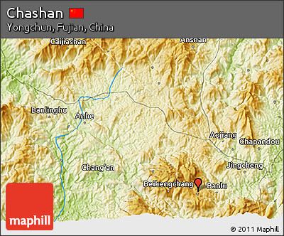 Physical 3D Map of Chashan