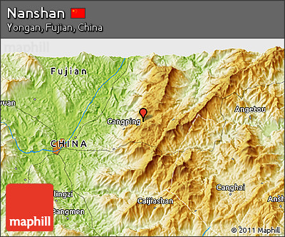 Physical 3D Map of Nanshan