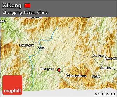 Physical 3D Map of Xikeng