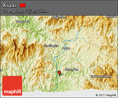 Physical 3D Map of Xiuxi