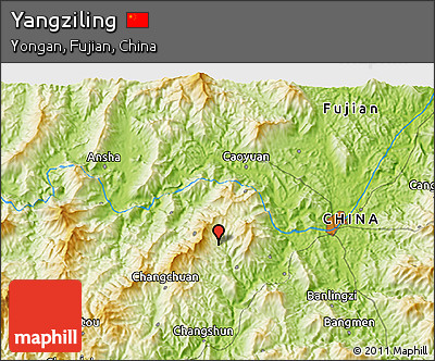 Physical 3D Map of Yangziling