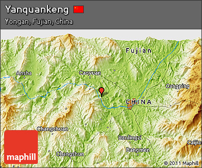 Physical 3D Map of Yanquankeng
