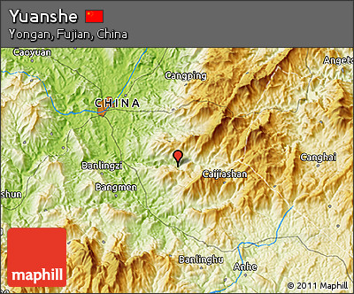 Physical 3D Map of Yuanshe