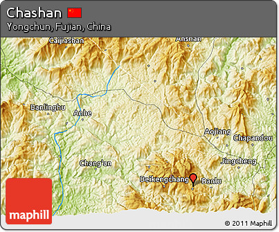 Physical 3D Map of Chashan