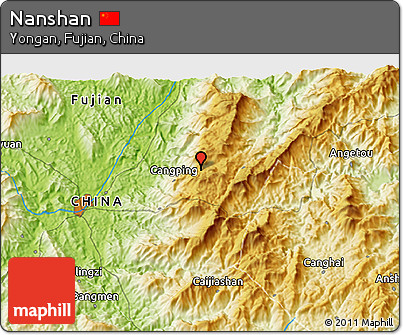 Physical 3D Map of Nanshan