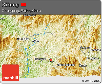Physical 3D Map of Xikeng