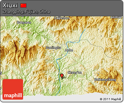Physical 3D Map of Xiuxi