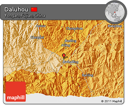 Political 3D Map of Daluhou